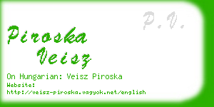 piroska veisz business card